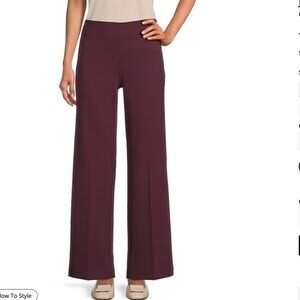 J.McLaughlin Carter Stretch Knit Wide Leg Pants Merlot Size 4